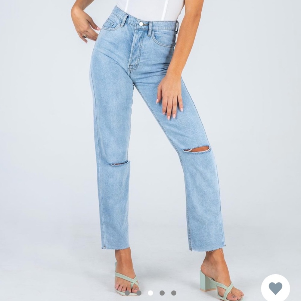 Princess Polly Knee Rip Denim Jeans